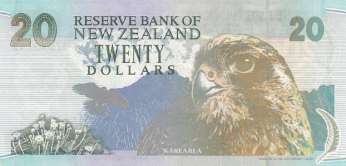 New Zealand, 20 Dollars, 1992, XF ... 