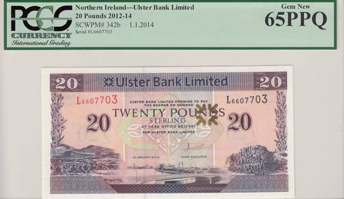 Northern Ireland, 20 Pounds, 2014, ... 