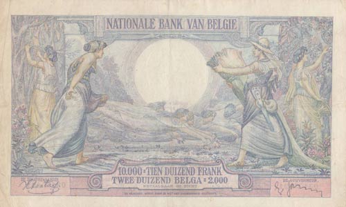 Belgium, 10.000 Francs or 2000 ... 