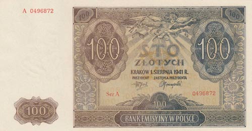 Poland, 100 Zlotych, 1941, UNC, ... 
