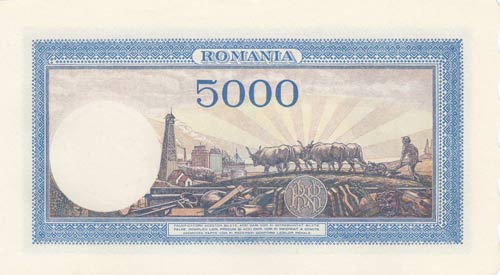 Romania, 5000 Lei, 1943, UNC, p55