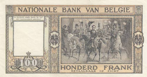 Belgium, 100 Francs, 1948, XF, p126