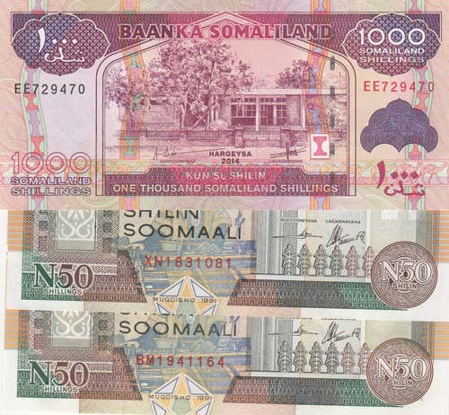 Somaliland, 50 Shillings (2) and ... 