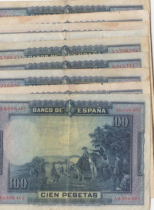 Spain, 100 Pesetas, 1928, VF / XF, ... 