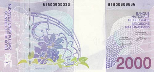 Belgium, 2000 Francs, 1994-2001, ... 