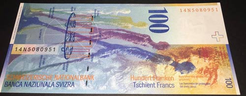 Swetzerland, 100 Francs, 2014, ... 