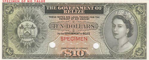Belize, 10 Dollars, 1974, UNC, ... 