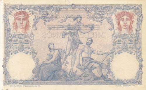 Tunisia, 1000 Francs, 1892-1942, ... 