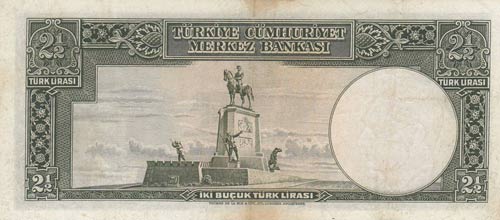 Turkey, 2, 1/2 Lira, 1939, ... 
