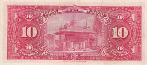 Turkey, 10 Lira, 1947, VF / XF, ... 