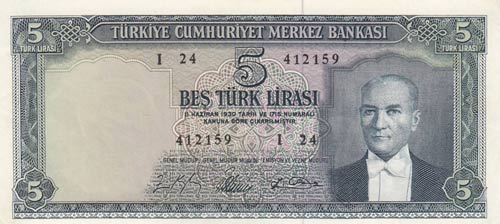 Turkey, 5 Lira, 1965, UNC, p174