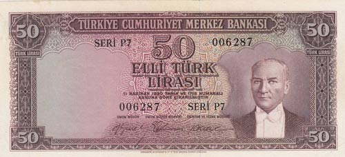 Turkey, 50 Lira, 1956, XF / AUNC, ... 