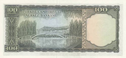 Turkey, 100 Lira, 1969, UNC, p182