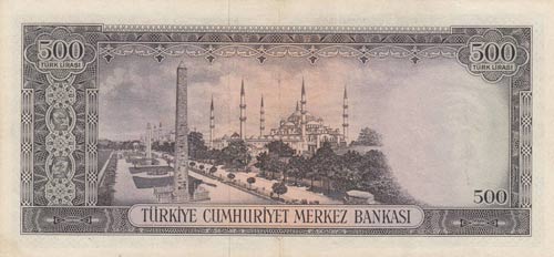 Turkey, 500 Lira, 1959, XF, p171