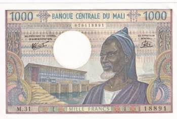 Mali, 1.000 Francs, 1970/1984, ... 