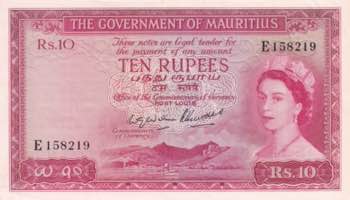 Mauritius, 10 Rupees, 1954, UNC, ... 