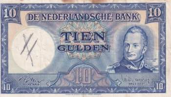 Netherlands, 10 Gulden, 1949, VF, ... 