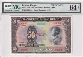 Belgian Congo, 50 Francs, 1948, ... 