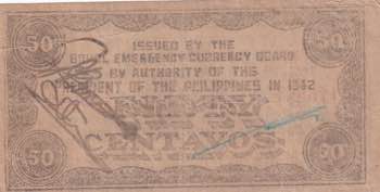 Philippines, 50 Pesos, 1942, VF, ... 
