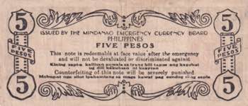 Philippines, 5 Pesos, 1944, VF, ... 