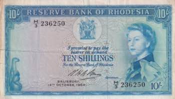 Rhodesia, 10 Shillings, 1964, ... 