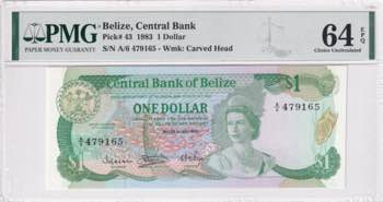 Belize, 1 Dollar, 1983, UNC, p43