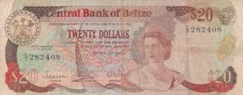 Belize, 20 Dollars, 1983, FINE, p45