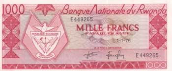 Rwanda, 1.000 Francs, 1976, AUNC, ... 