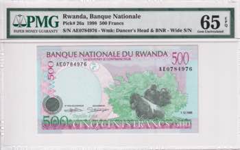 Rwanda, 500 Francs, 1998, UNC, p26a