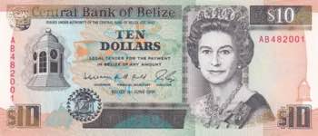 Belize, 10 Dollars, 1991, UNC, p54b
