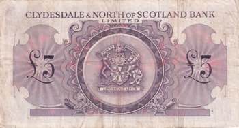 Scotland, 5 Pounds, 1956, VF, p192a