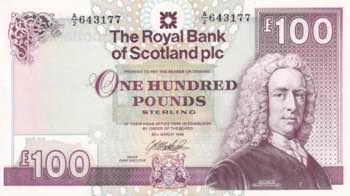 Scotland, 100 Pounds, 1999, UNC, ... 