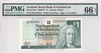 Scotland, 1 Pound, 2000/2001, UNC, ... 