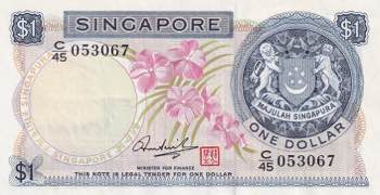 Singapore, 1 Dollar, 1967/1972, ... 