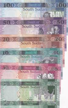 South Sudan, 1-5-10-20-50-100 ... 