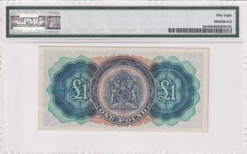 Bermuda, 1 Pound, 1952, AUNC, p20a