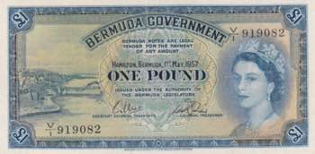 Bermuda, 1 Pound, 1957, UNC, p20b