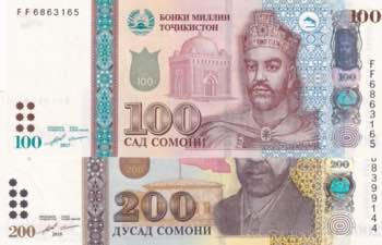 Tajikistan, 100-200 Somoni, ... 