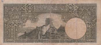Turkey, 500 Lira, 1940, FINE, ... 