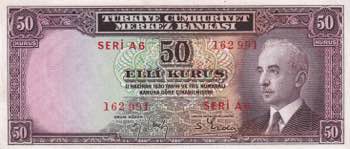 Turkey, 50 Kuruş, UNC, p133, 2. ... 