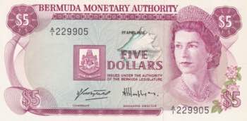 Bermuda, 5 Dollars, 1978, UNC, p29a