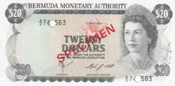 Bermuda, 20 Dollars, 1984, UNC, ... 