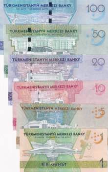 Turkmenistan, 1-5-10-20-50-100 ... 