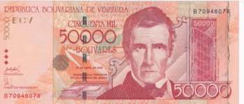 Venezuela, 50.000 Bolívares, ... 