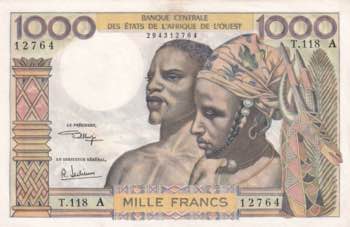 West African States, 1.000 Francs, ... 