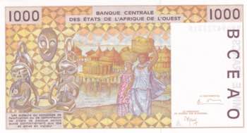 West African States, 1.000 Francs, ... 