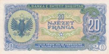 Albania, 20 Franga, 1945, AUNC(+), ... 