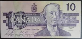 Canada, 10 Dollars, 1989, UNC, p96b