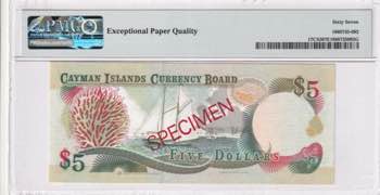 Cayman Islands, 5 Dollars, 1996, ... 
