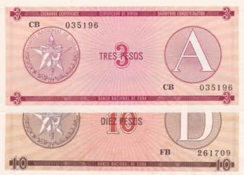 Cuba, 3-10 Pesos, 1985, UNC, pFX2; ... 